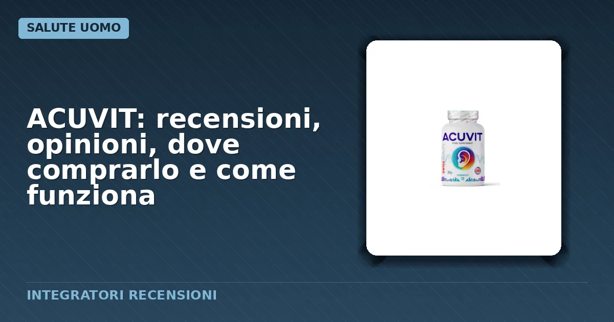 Confezione capsule integratore ACUVIT