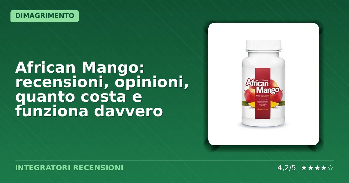 Confezione originale dell'integratore African Mango