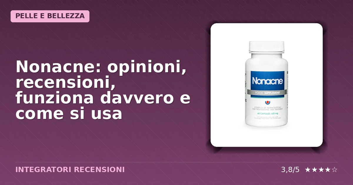Confezione originale del prodotto integratore Nonacne