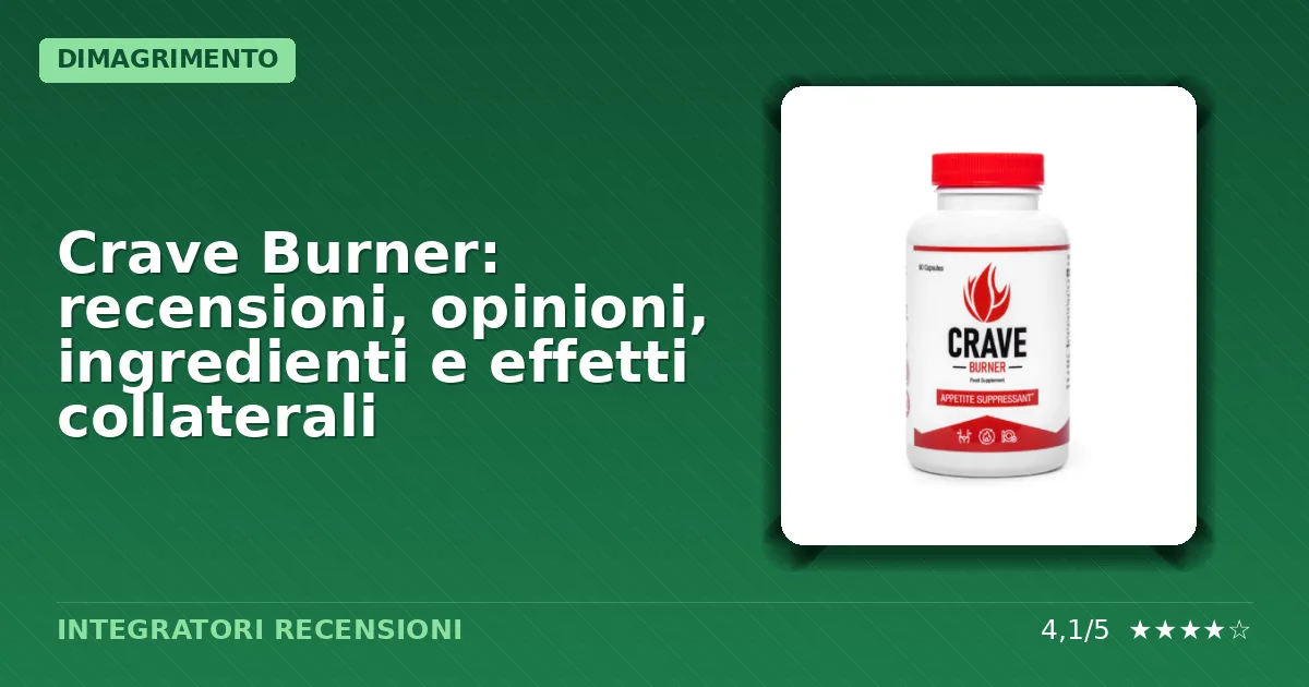 Confezione integratore alimentare Crave Burner