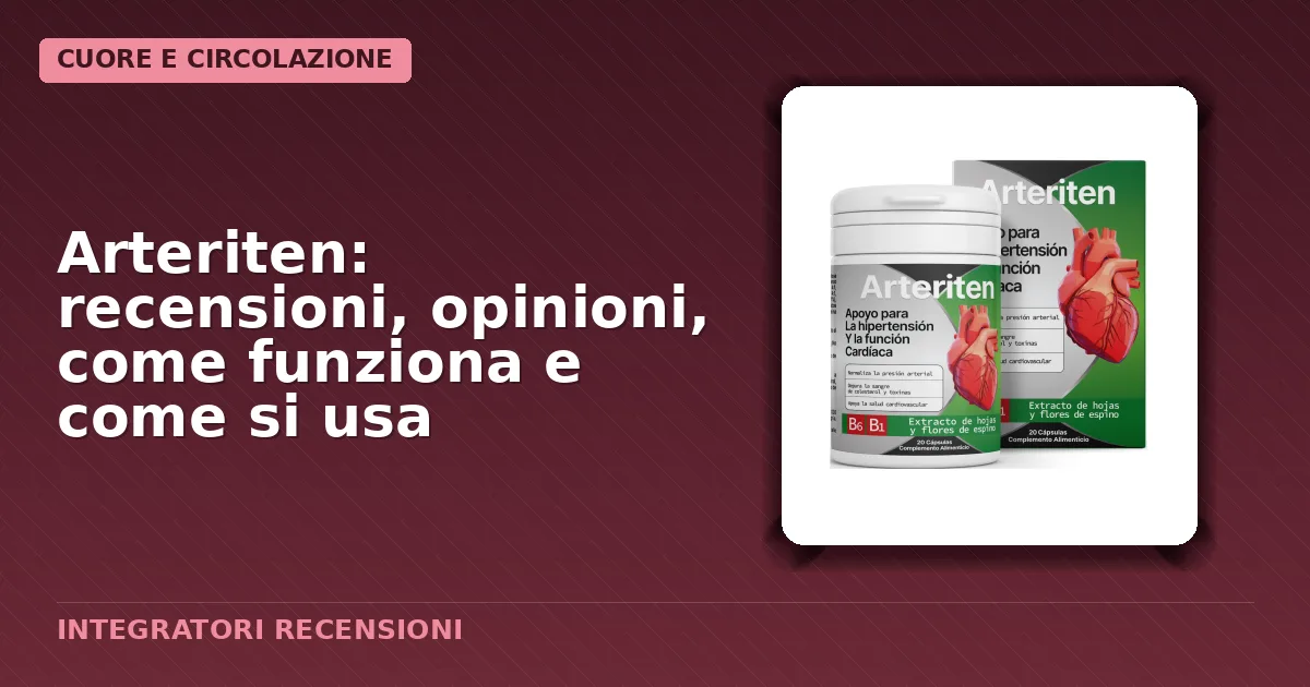 Confezione integratore Arteriten formato pillola