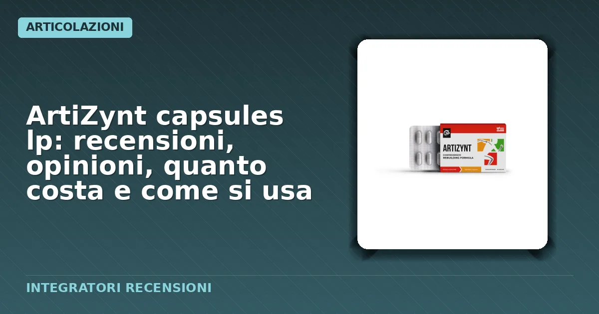 Confezione capsule ArtiZynt