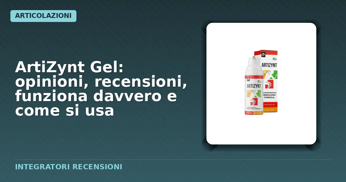 Confezione generica del gel artrosico ArtiZynt