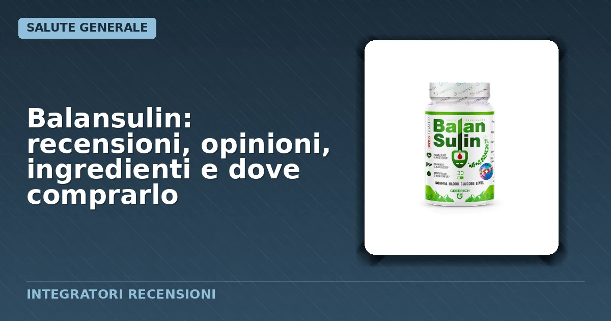 Confezione capsule integratore alimentare Balansulin