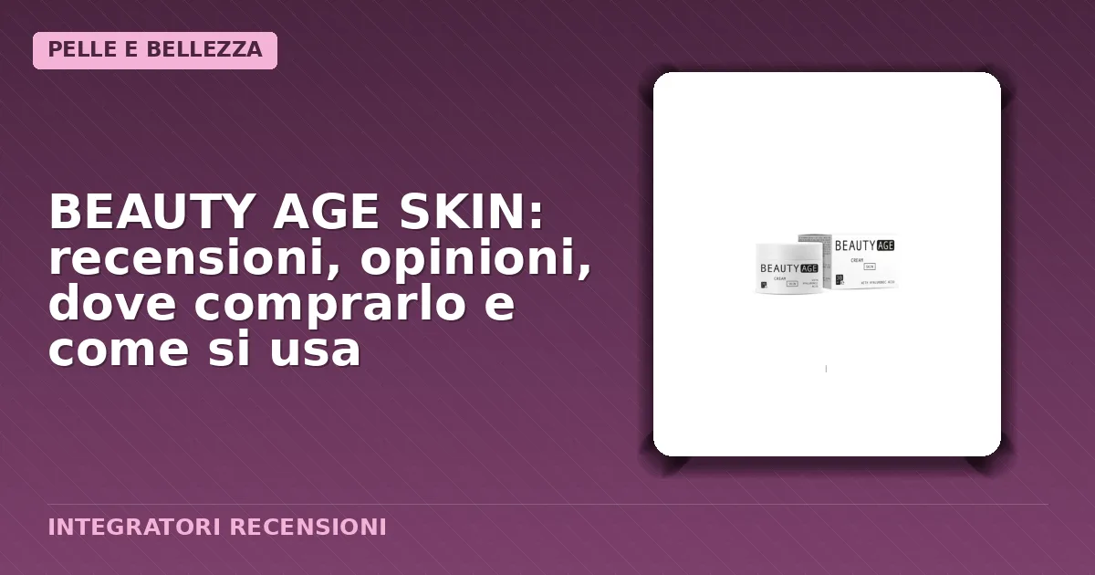 Confezione crema beauty age skin senza dettagli visibili