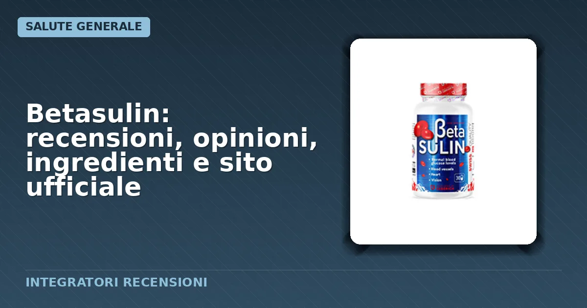 Confezione capsule integratore alimentare Betasulin