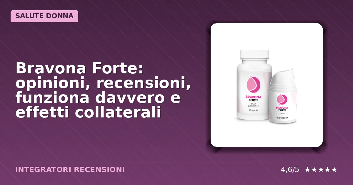 Confezione completa del set Bravona Forte con integratore e crema