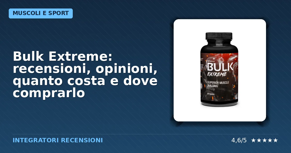 Confezione dell'integratore alimentare Bulk Extreme