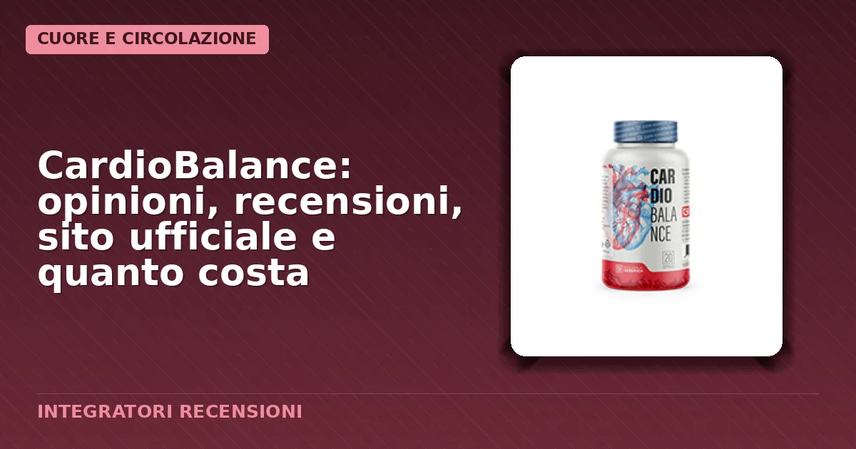 Confezione capsule integratore CardioBalance