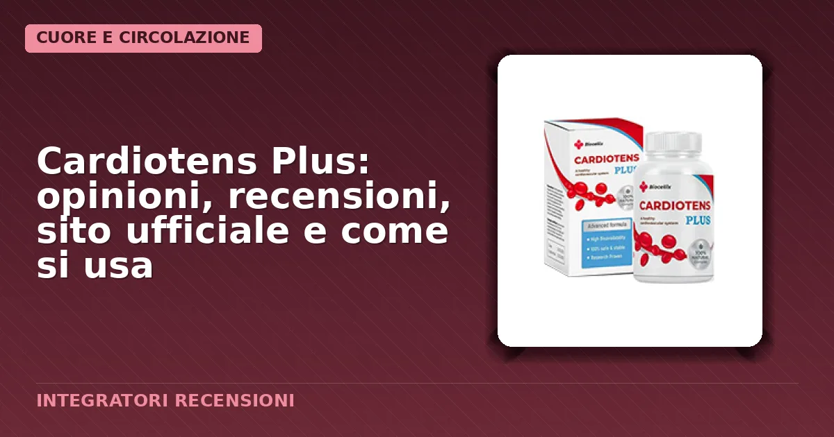 Confezione delle capsule Cardiotens Plus