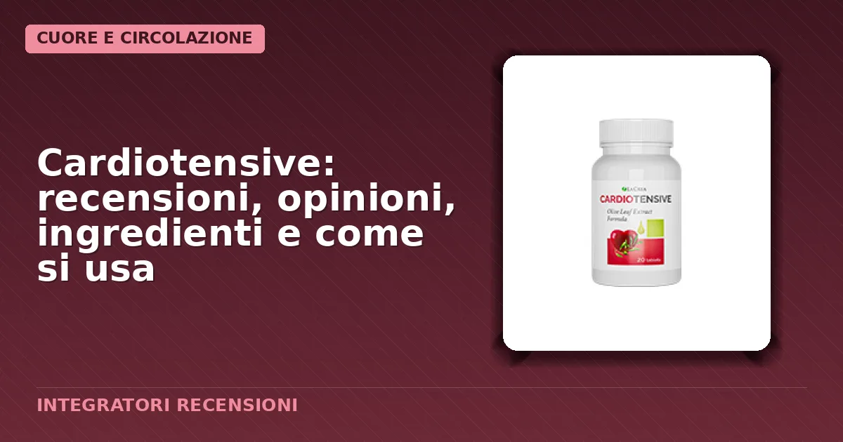 Confezione integratore Cardiotensive