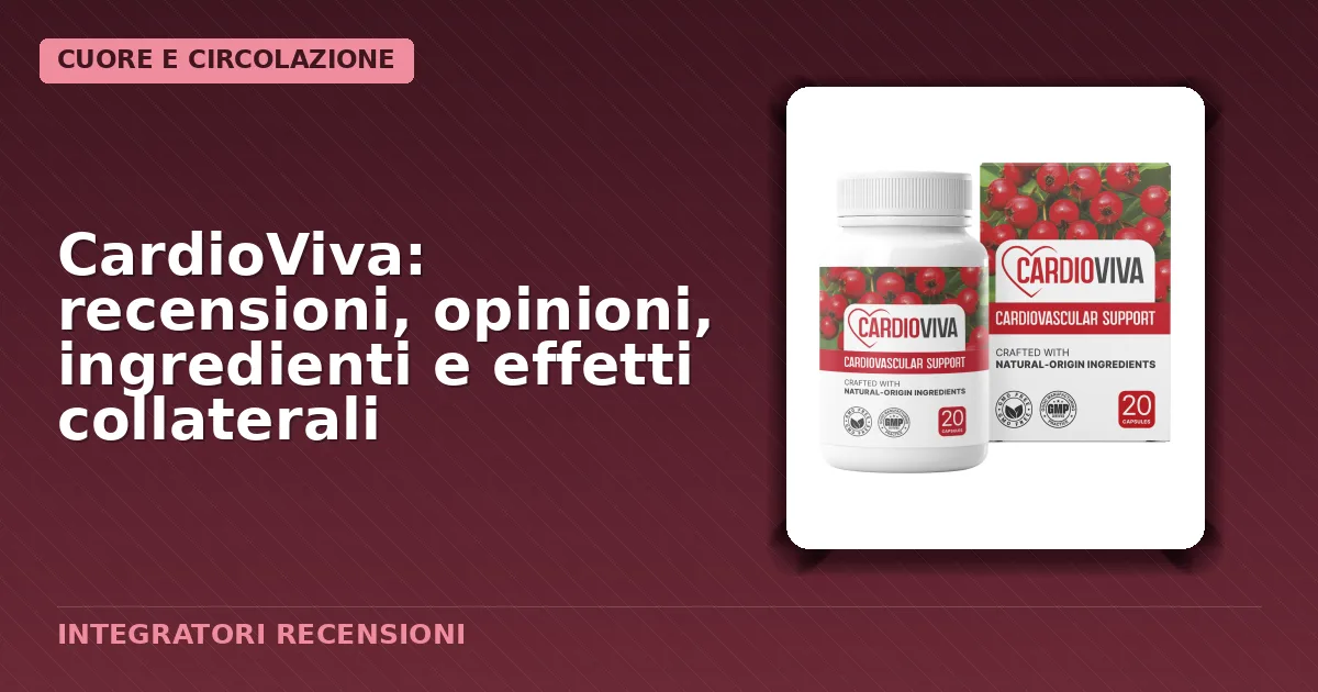 Confezione da 18 capsule dell'integratore CardioViva per ipertensione