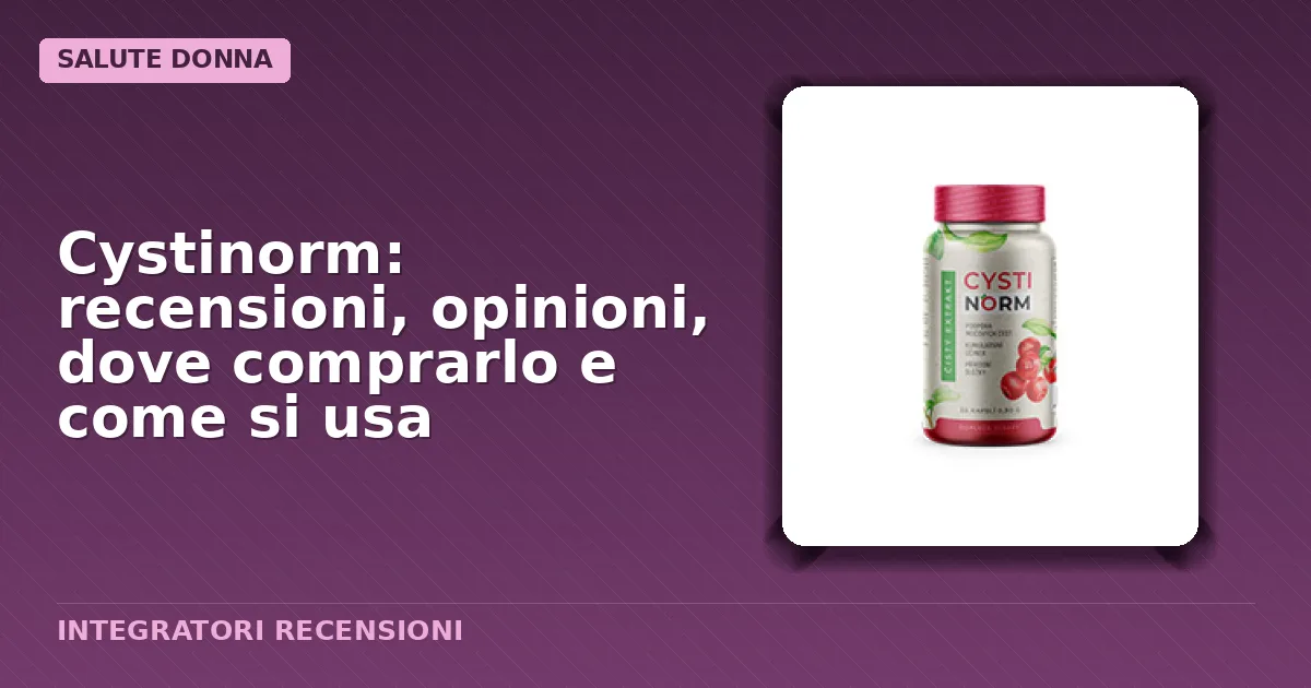 Confezione integratore Cystinorm capsule