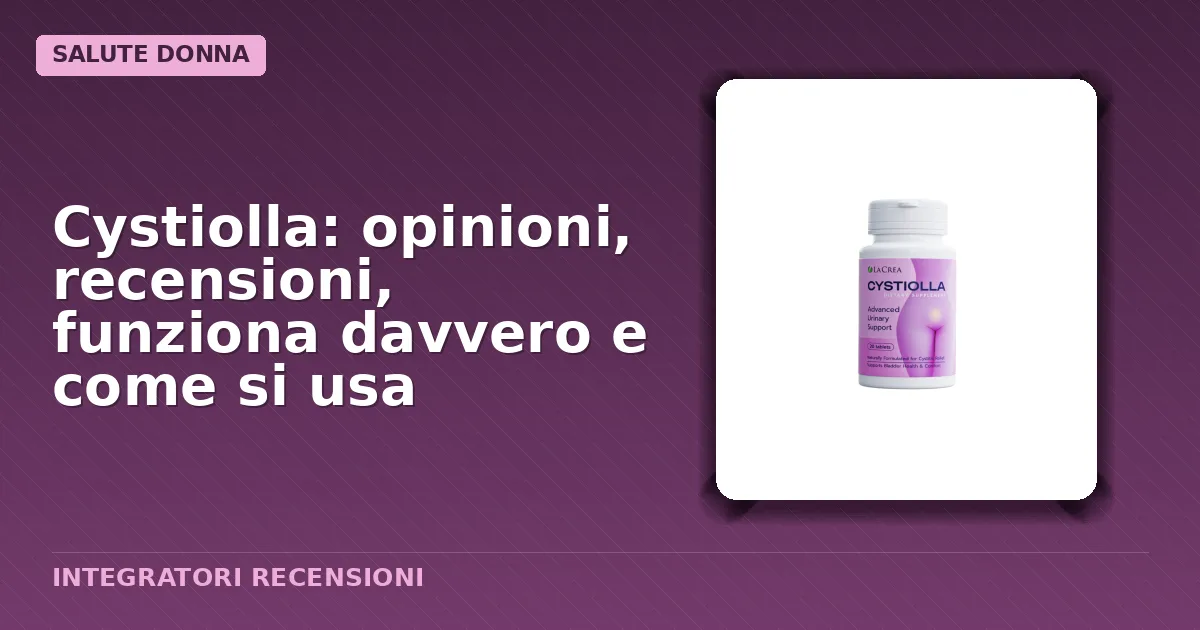 Confezione integratore alimentare Cystiola