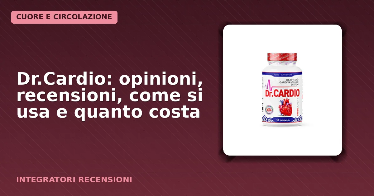 Confezione del supplemento alimentare Dr.Cardio