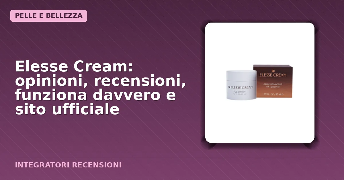 Confezione crema antietà Elesse Cream
