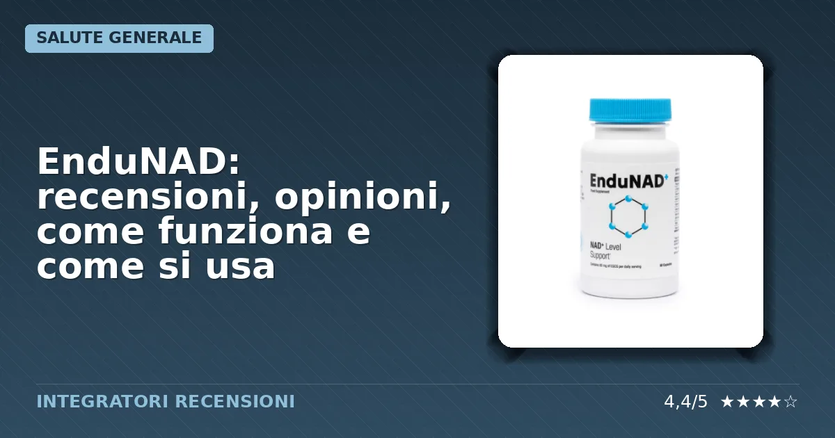 Confezione del supplemento alimentare EnduNAD