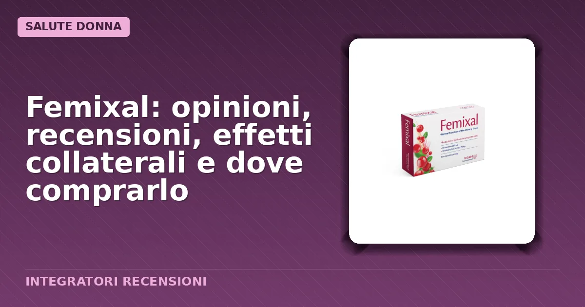 Confezione del prodotto integratore Femixal