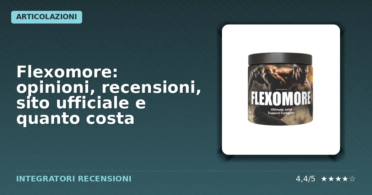 Confezione di Flexomore integratore articoli