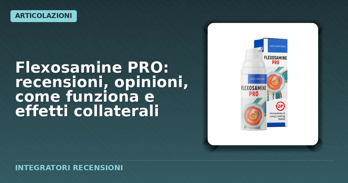 Confezione integratore Flexosamine PRO con capsule e crema