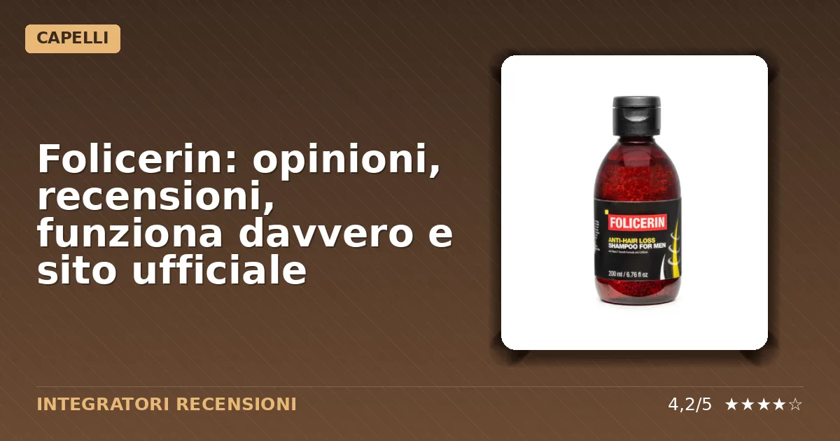 Confezione dello shampoo anticaduta maschile Folicerin