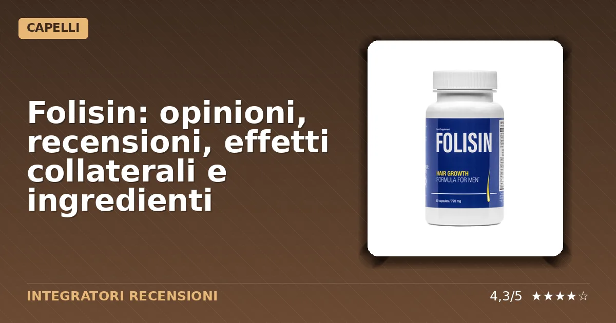 Confezione originale delle capsule integrative Folisin contro caduta capelli