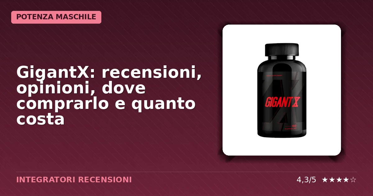 Confezione integratore potenza maschile GigantX