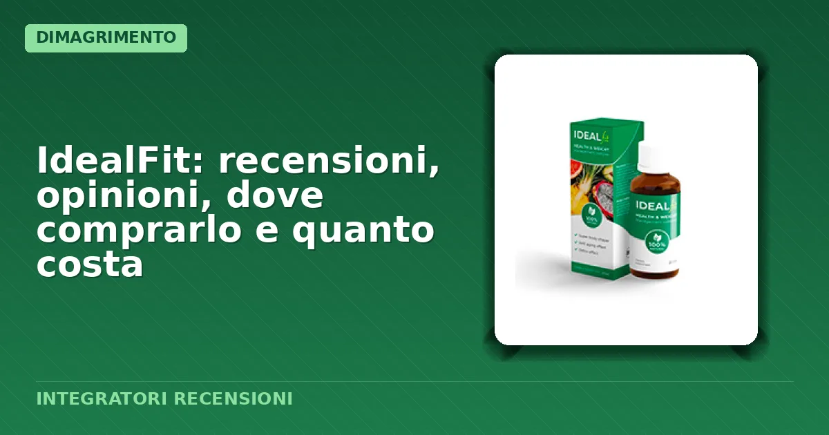 Flacone con gocce integratore IdealFit