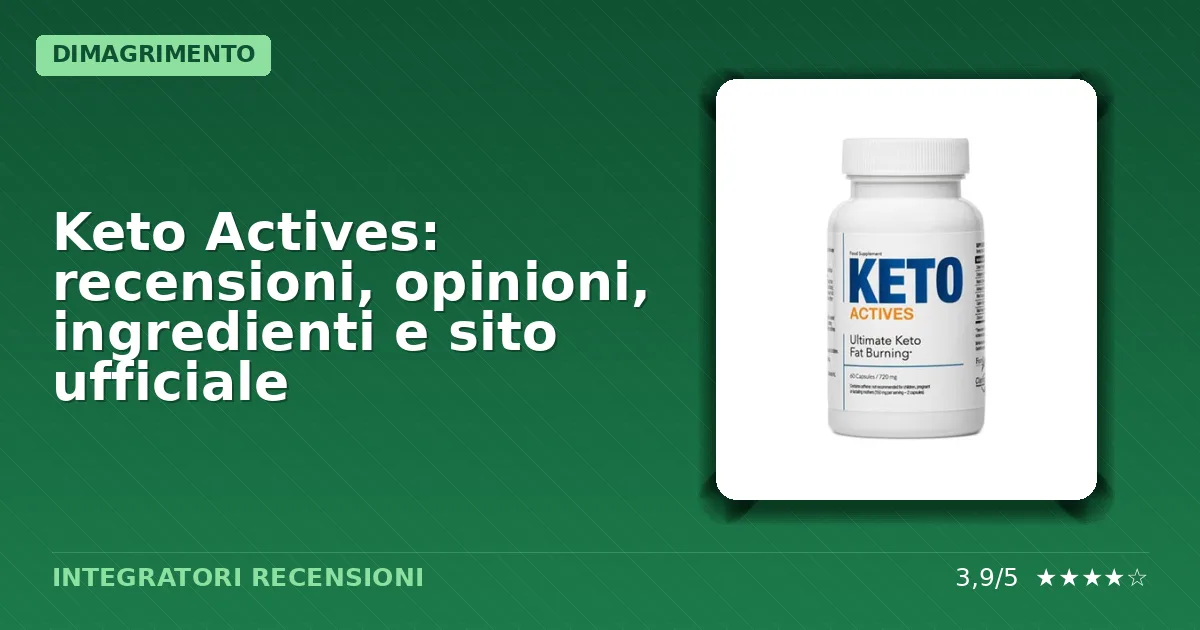 Confezione dell'integratore dimagrante Keto Actives