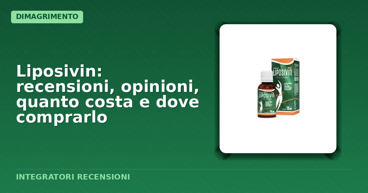 Confezione standard del prodotto integratore Liposivin