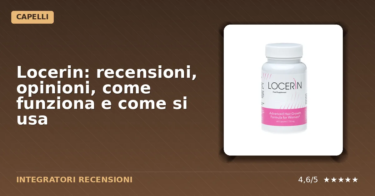 Confezione originale integratore alimentare Locerin