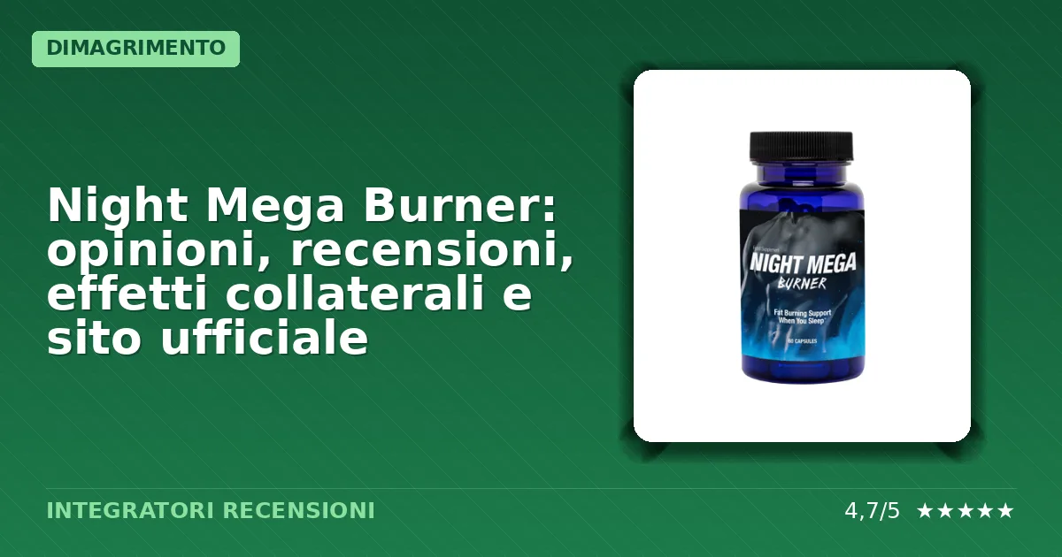 Confezione originale dell'integratore Night Mega Burner