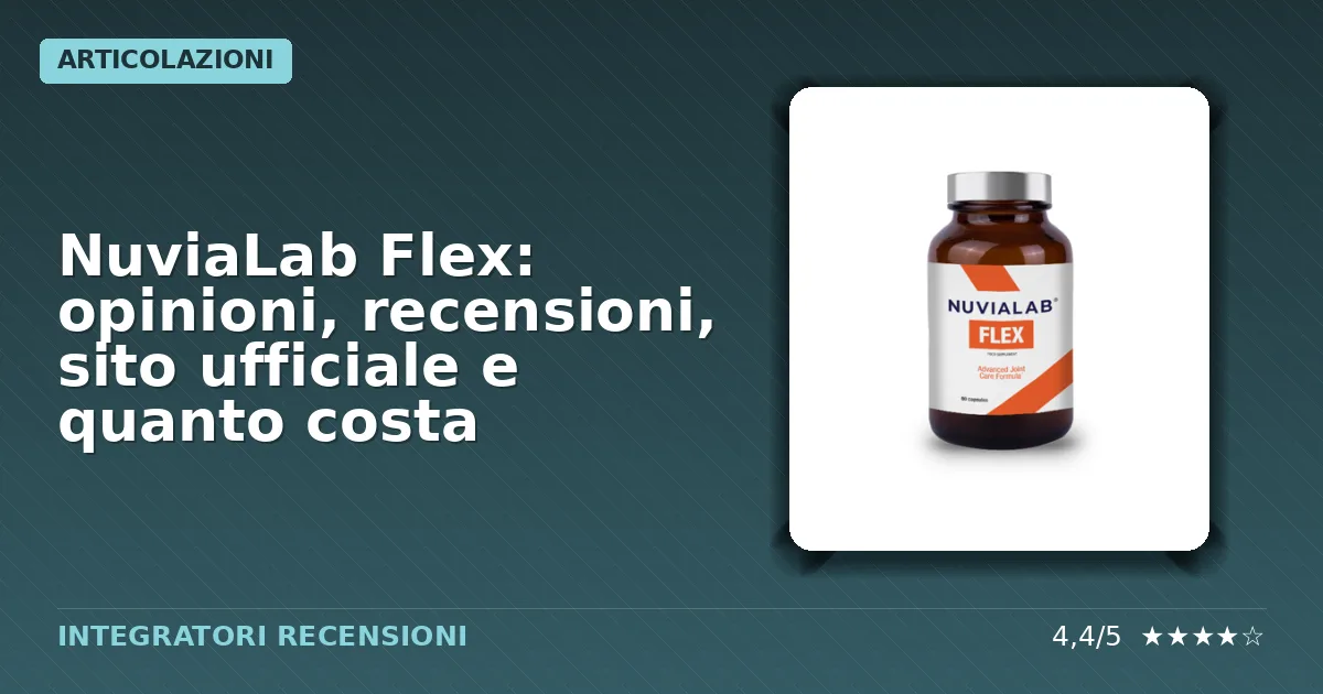 Confezione integratore NuviaLab Flex per articoli