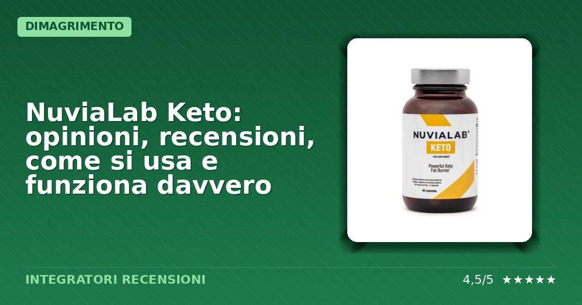 Confezione originale dell'integratore alimentare NuviaLab Keto