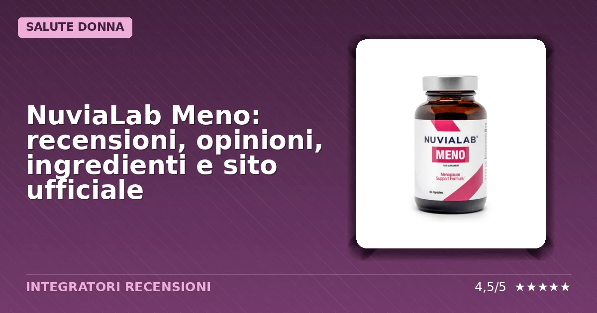 Confezione integratore NuviaLab Meno per menopausa