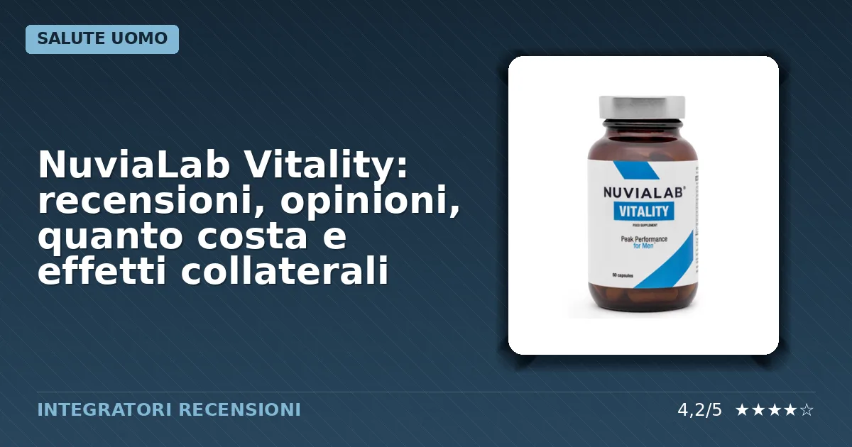 Confezione originale dell'integratore alimentare NuviaLab Vitality