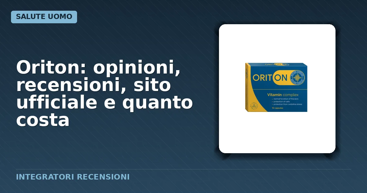 Confezione capsule integratore Oriton