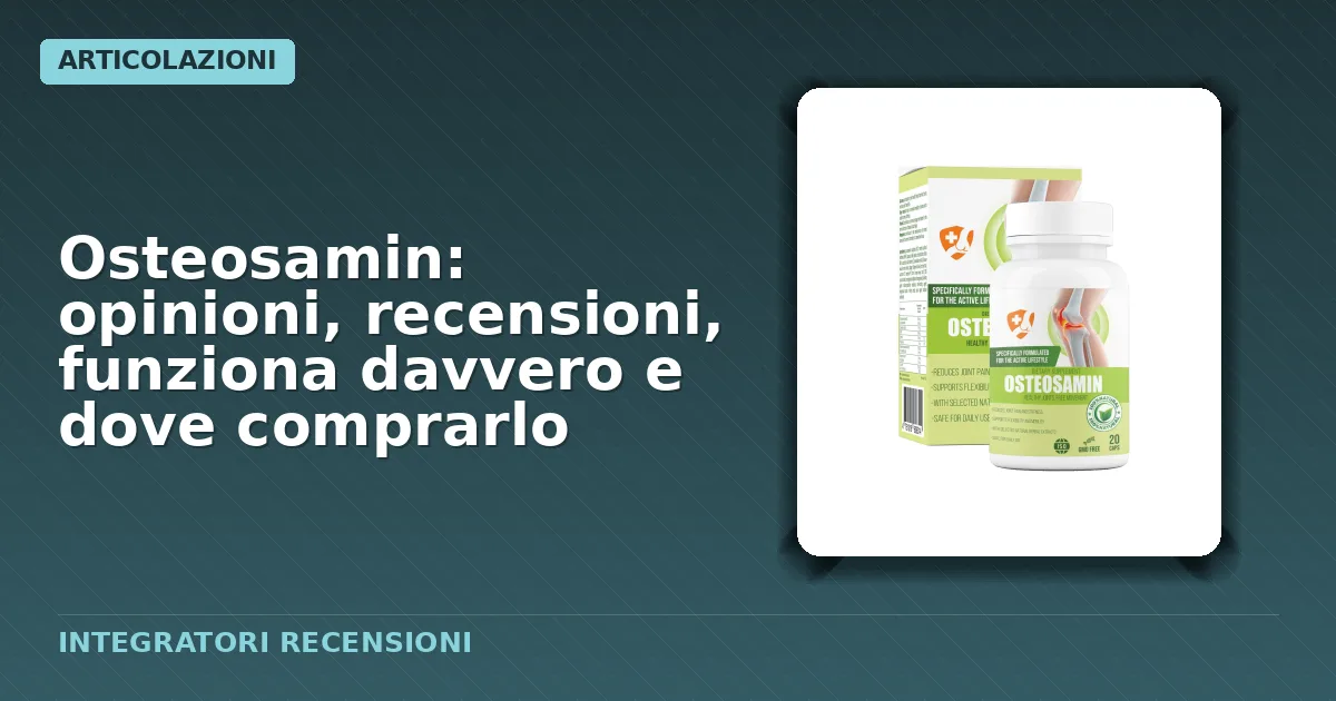 Confezione originale delle capsule Osteosamin