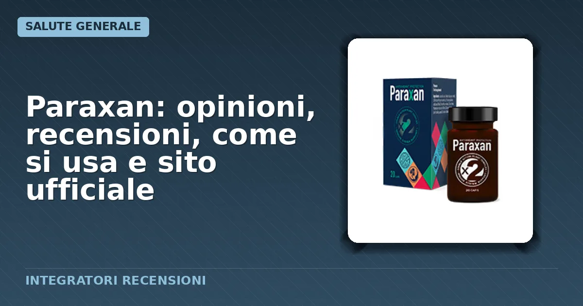 Confezione del prodotto integratore Paraxan