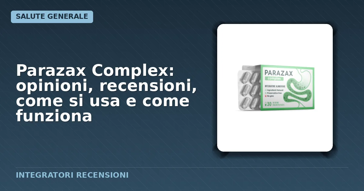 Confezione originale del supplemento alimentare Parazax Complex