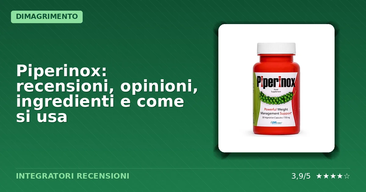 Confezione integratore alimentare Piperinox