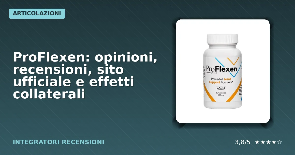 Confezione originale dell'integratore alimentare ProFlexen destinato alla salute delle articolazioni