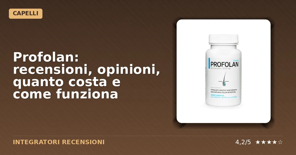Confezione originale del prodotto integratore per capelli Profolan