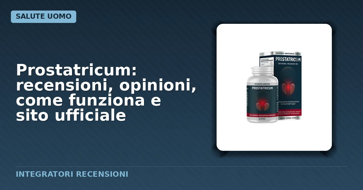 Confezione originale del prodotto integratore alimentare Prostatricum