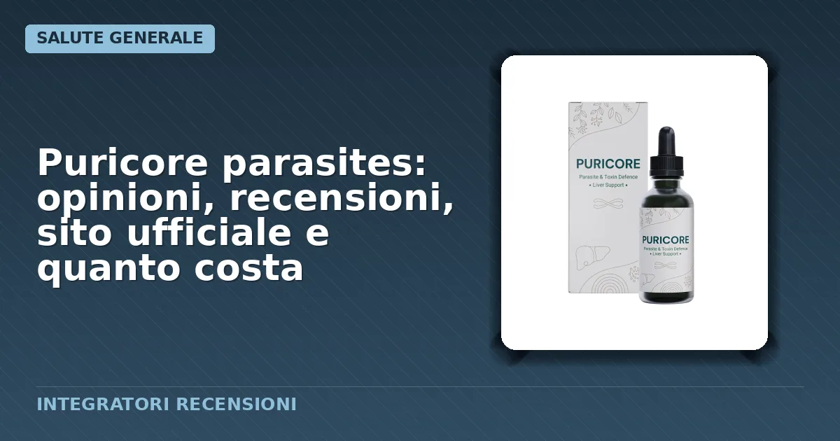 Confezione da 50 ml di Puricore parasites in formato gocce