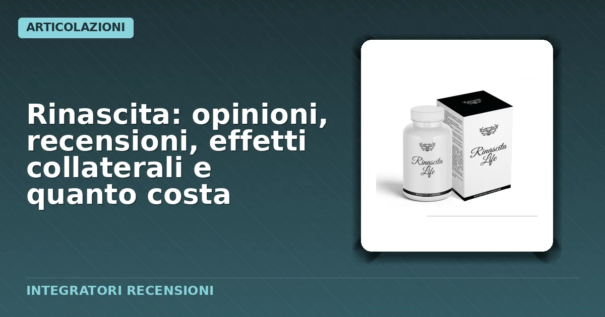 Confezione delle capsule Rinascita con indicazione olio di canapa