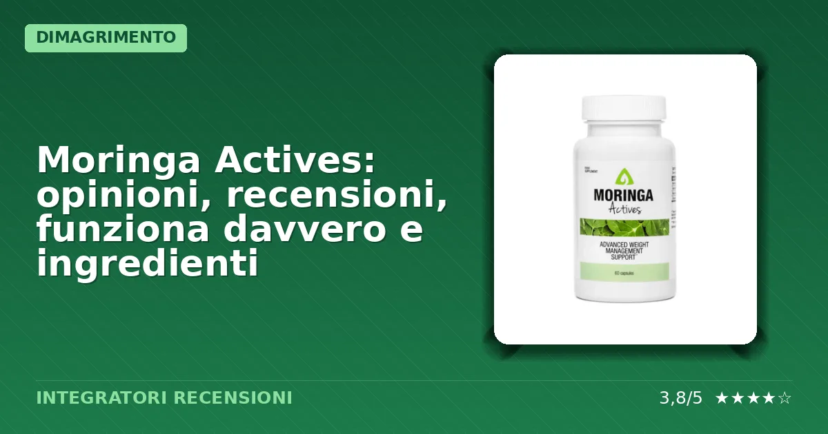 Confezione originale dell'integratore alimentare Moringa Actives