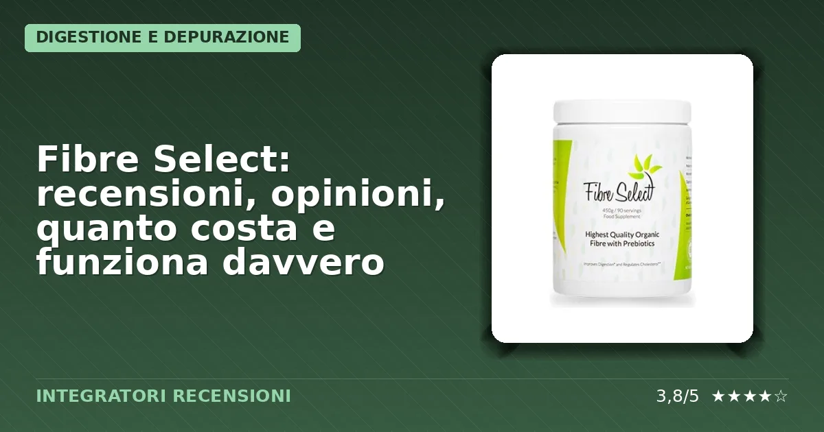 Confezione originale polvere integratore Fibre Select