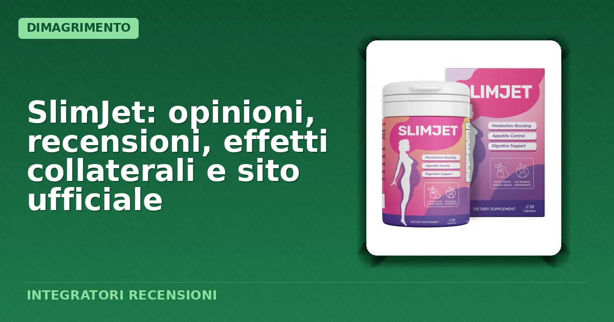 Confezione standard del prodotto integratore alimentare SlimJet
