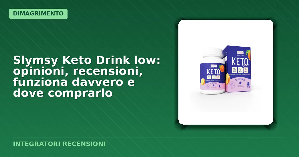 Confezione polvere solubile Slymsy Keto Drink low